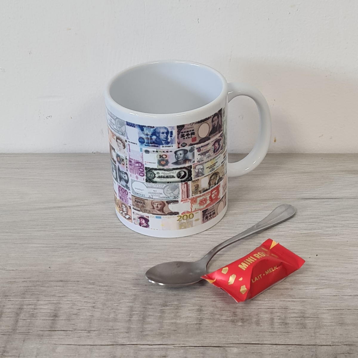 Paper currency Mug by Cbkreation
