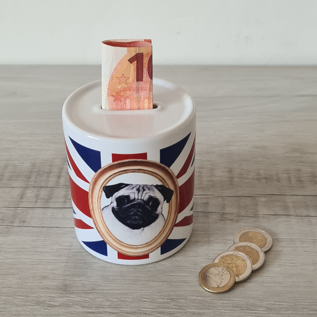 Ceramic Piggy Bank - Bulldog Union Jack