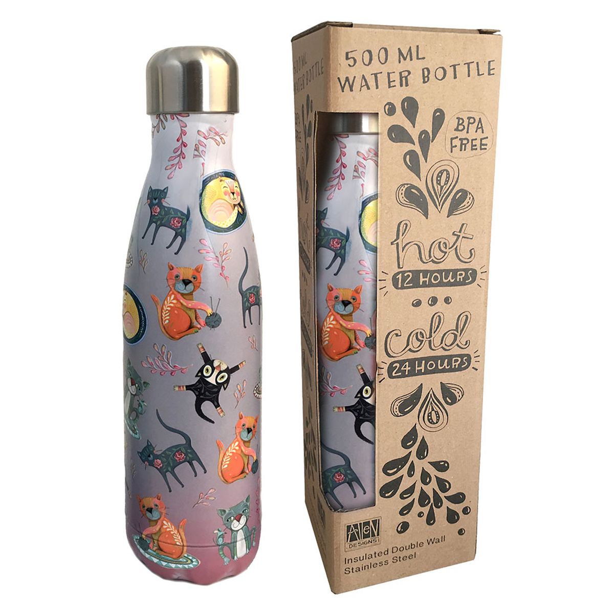 Cats isothermic stainless steel bottle By Allen