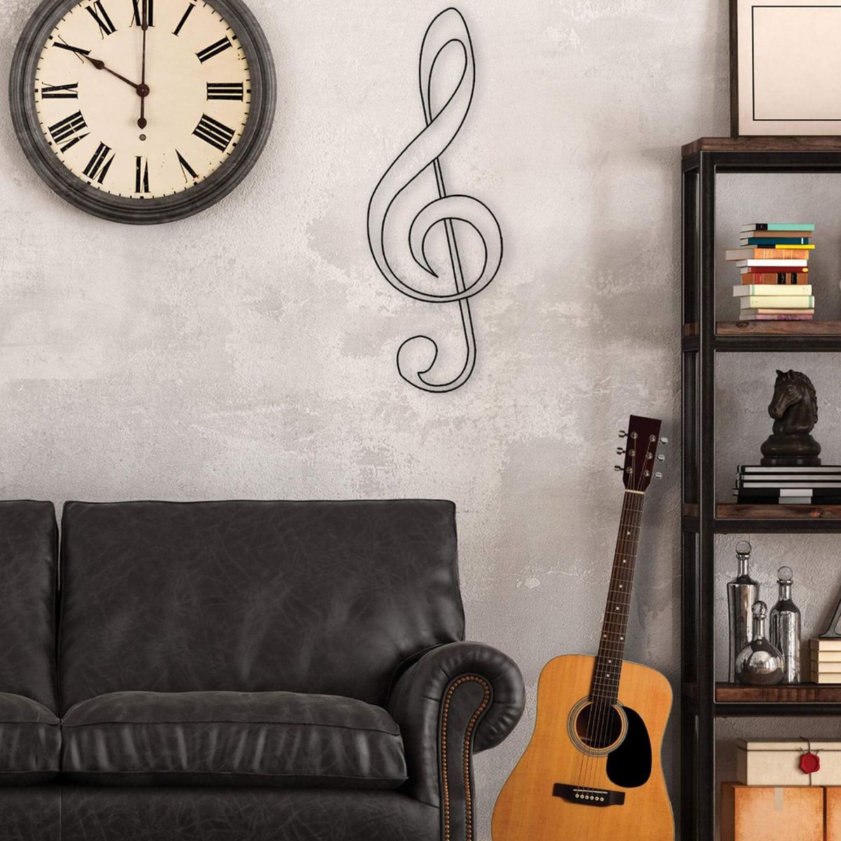 Decorative treble clef to attach to the wall