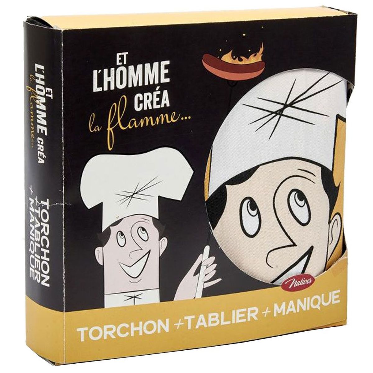 Barbecue Set Apron Torchon and Manique adult