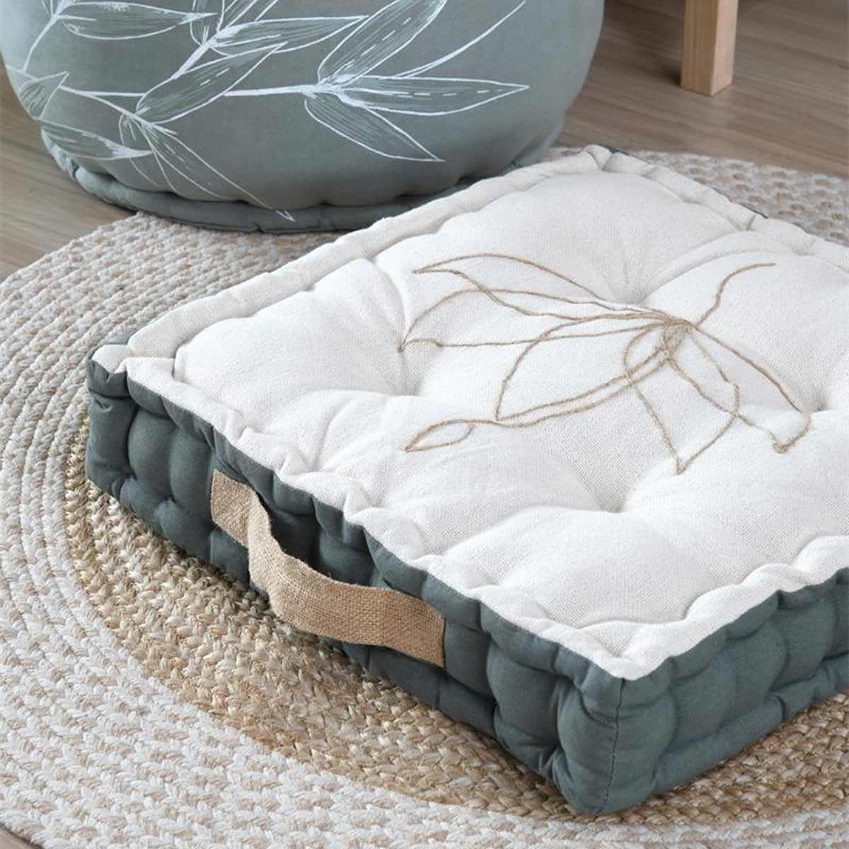 Floor cushion in cotton Asana 44 cm