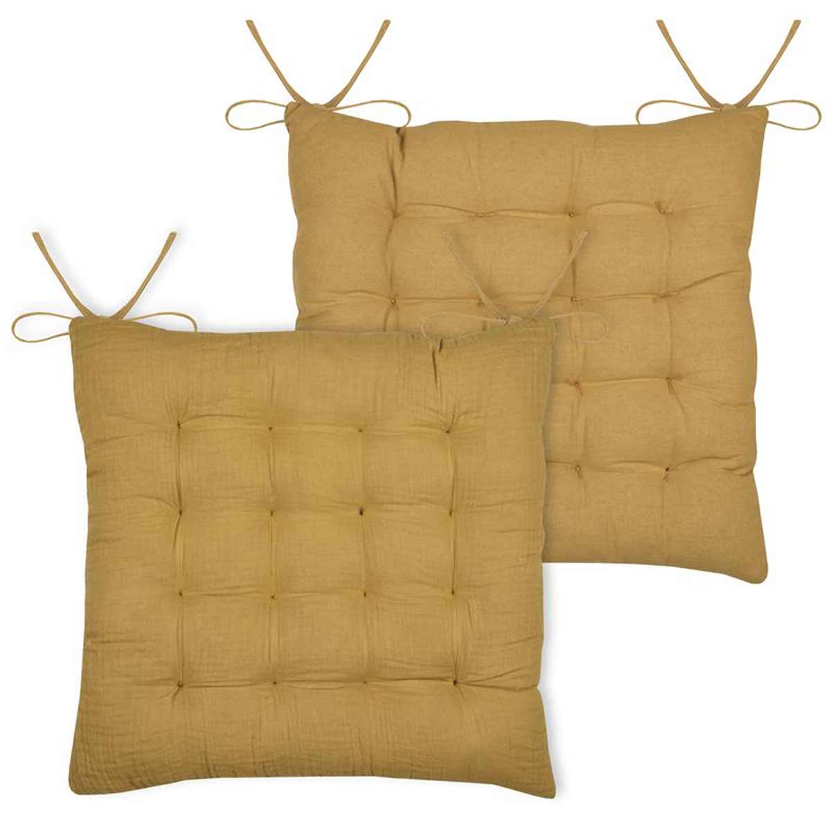 Chair cushion in double cotton gauze 38 cm
