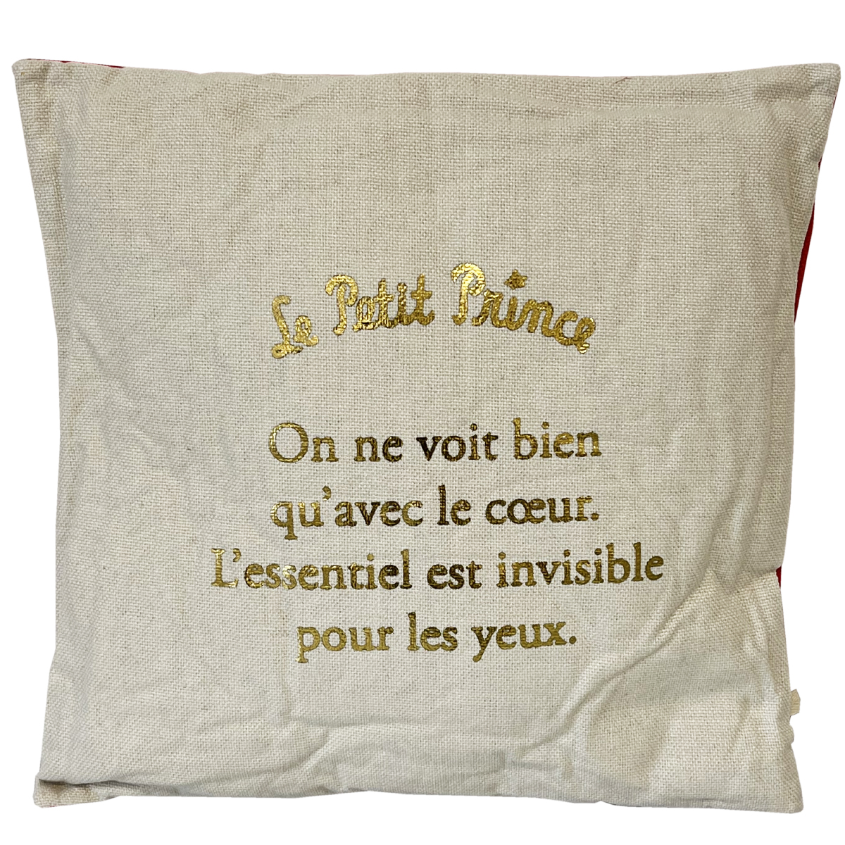 Cushion The little prince beige and red 40 cm