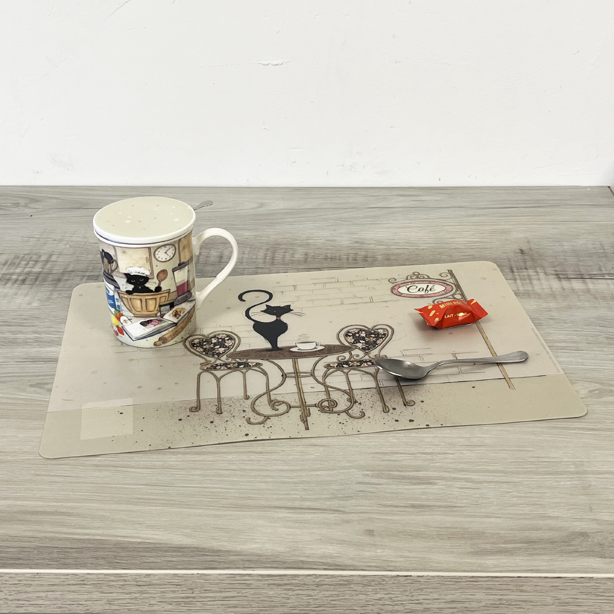 Placemat Kiub collection Bug Art - coffee cat