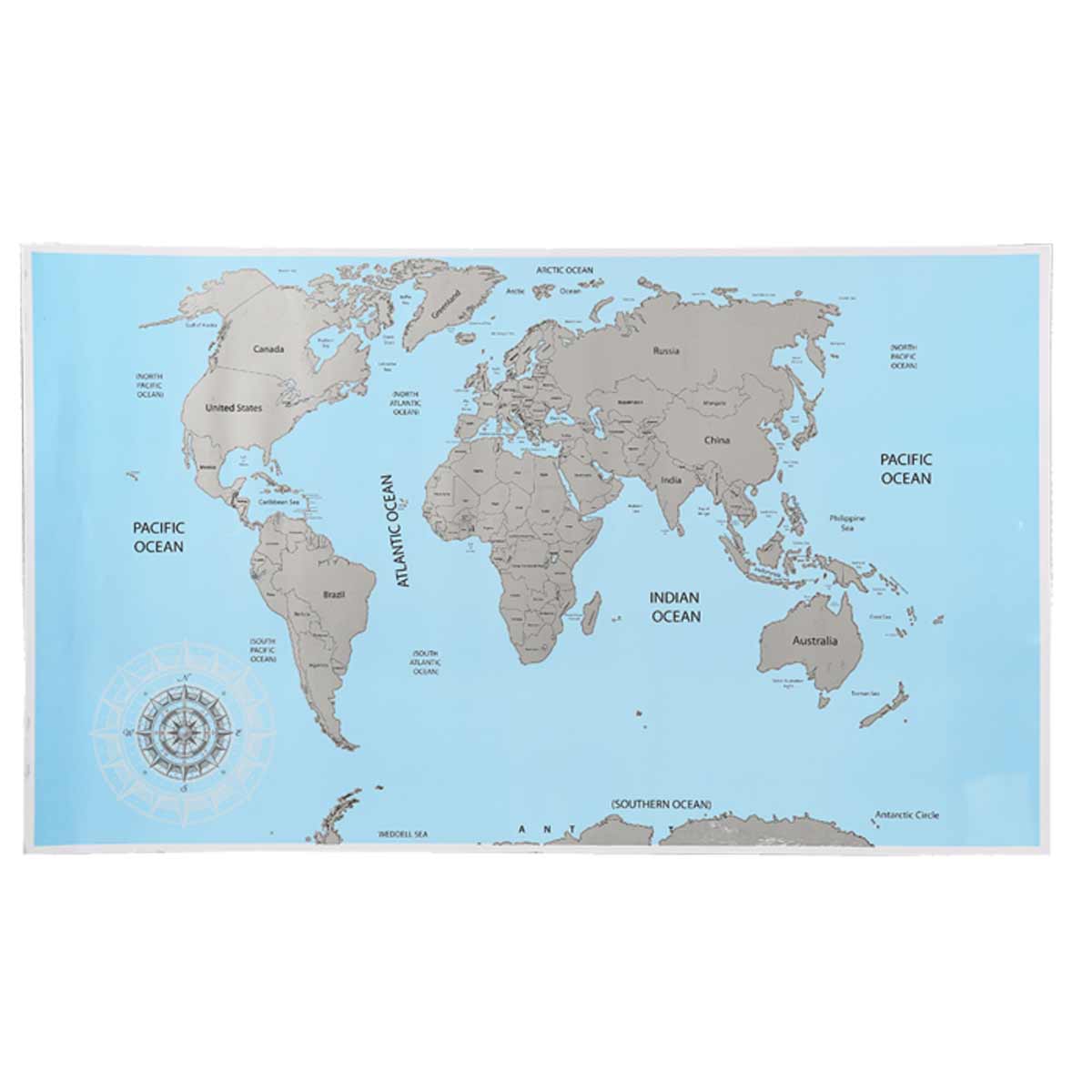 Scratch-off World Map Wall Decoration