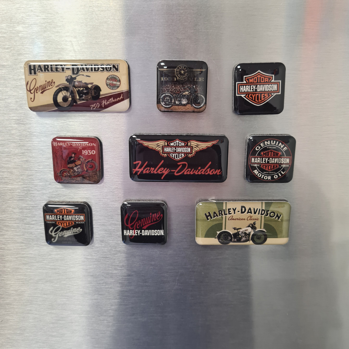 Harley Davidson set of 9 magnets