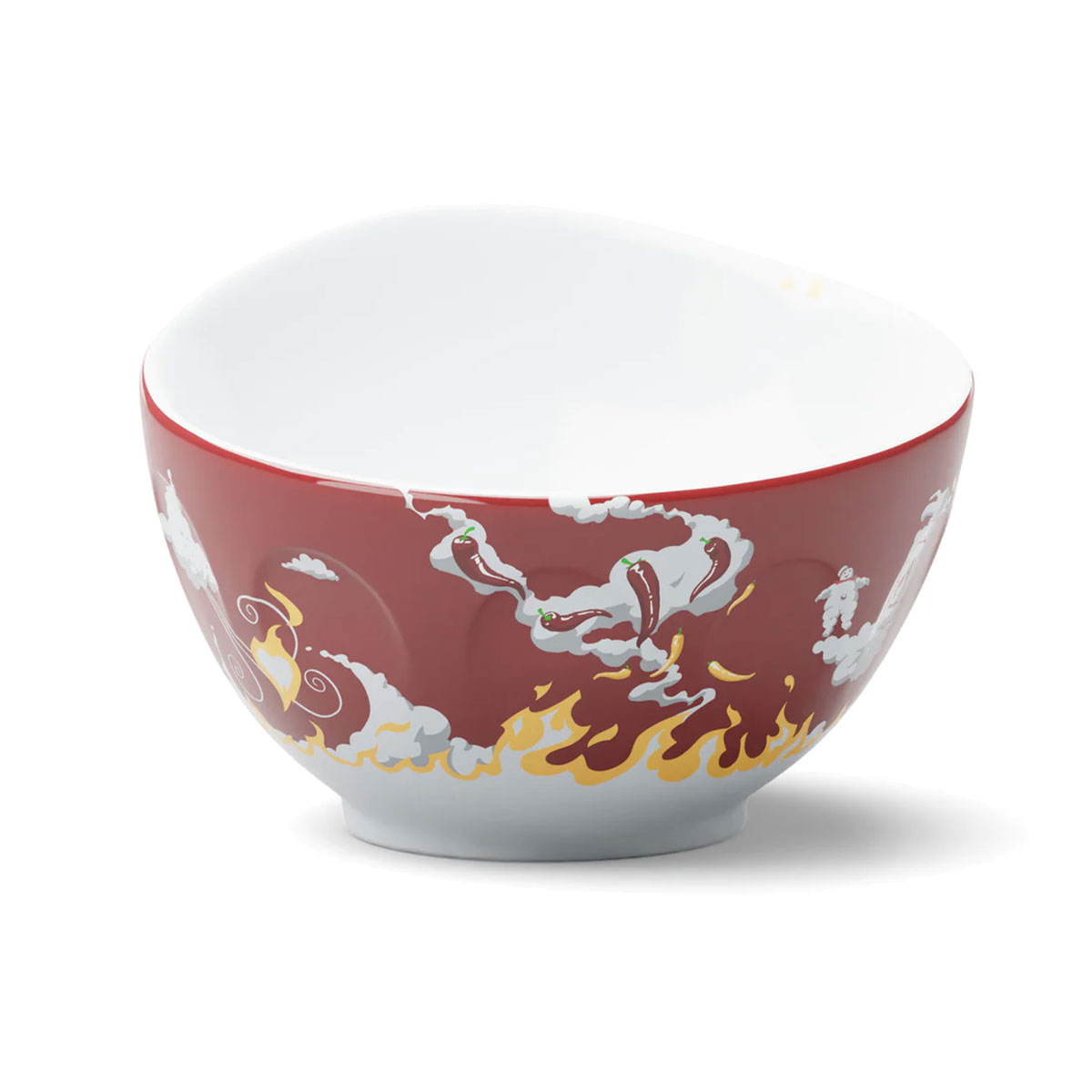 Large white porcelain bowl Tassen 500 ml - Hot kisses