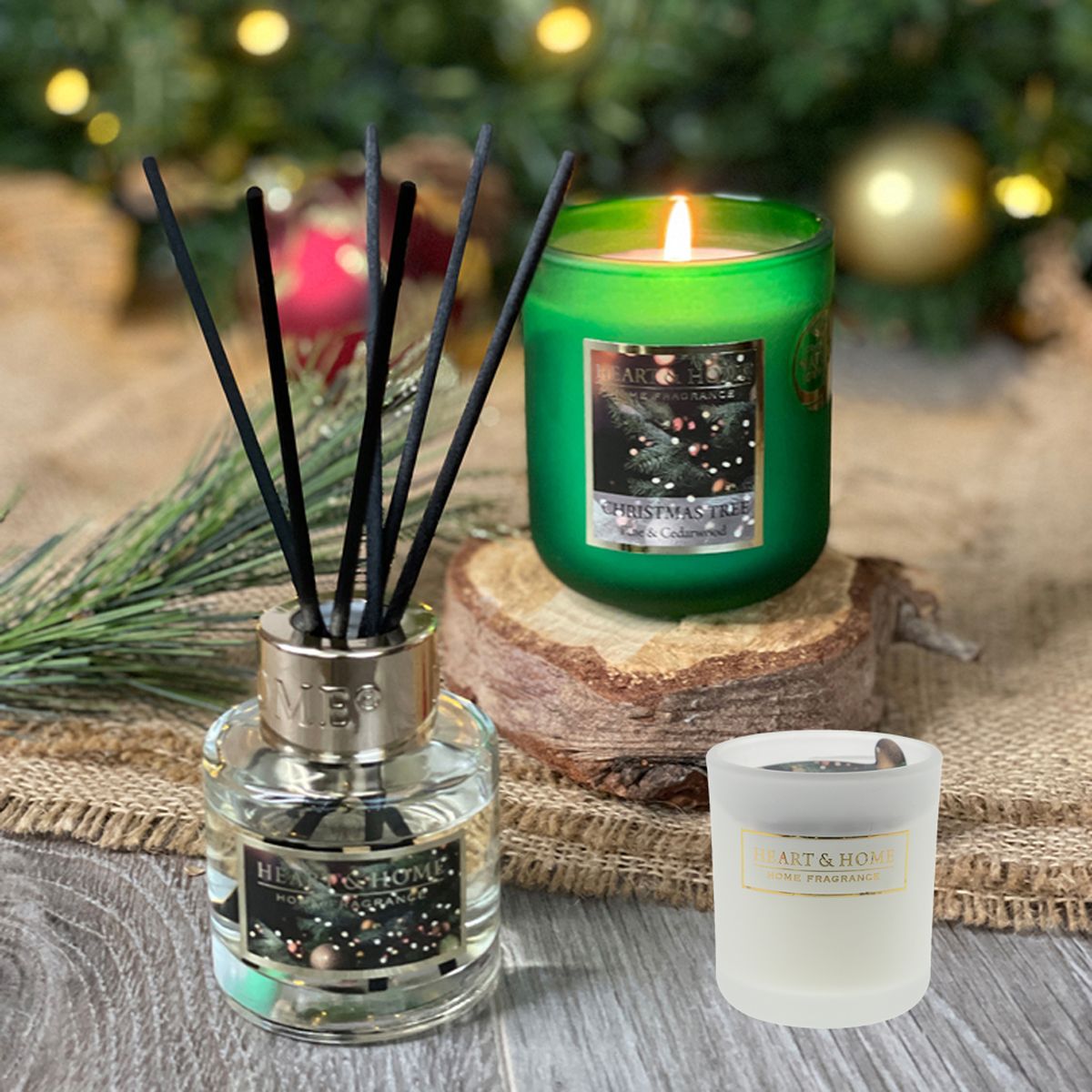 Small Heart and Home Soy Wax Candle - Christmas Tree
