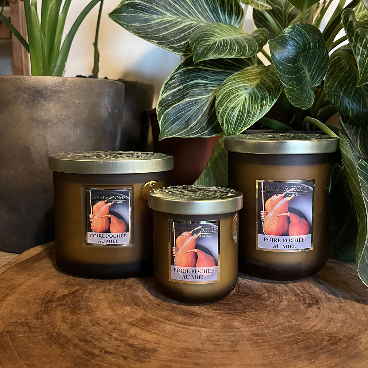 2 Wick Ellipse Candle Heart and Home - Honey Poached pear