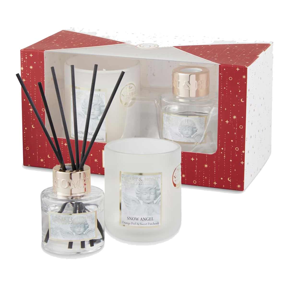Gift box of a candle and a stick diffuser Heart and Home