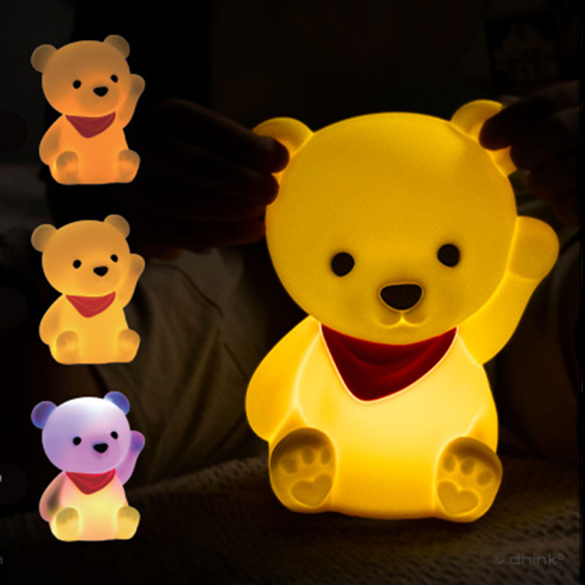 Soft silicone night light - Luke the Bear
