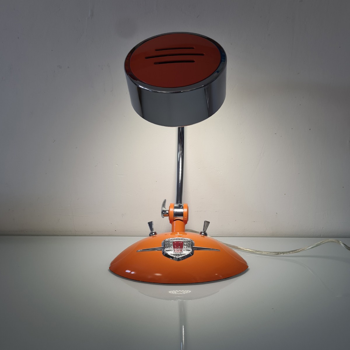 Fiat 500 orange desk lamp