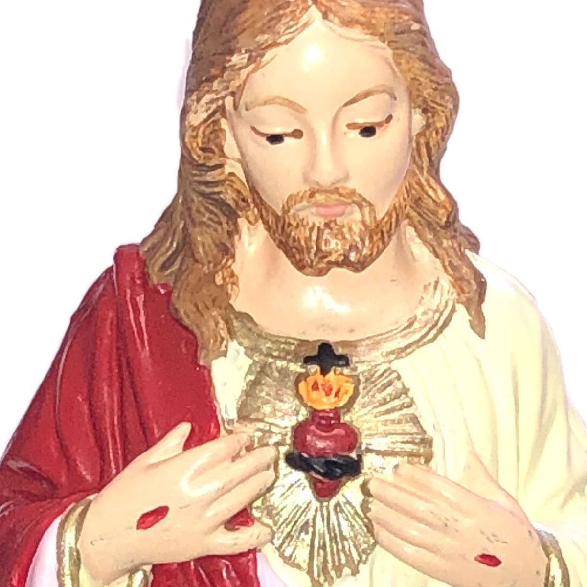 Statuette Jesus Christ Sacred Heart Red