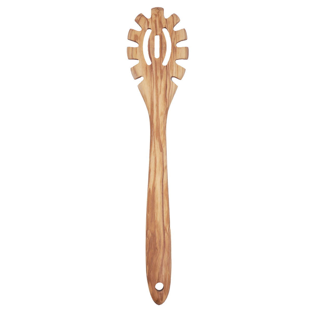 Large olive wood pasta spoon
