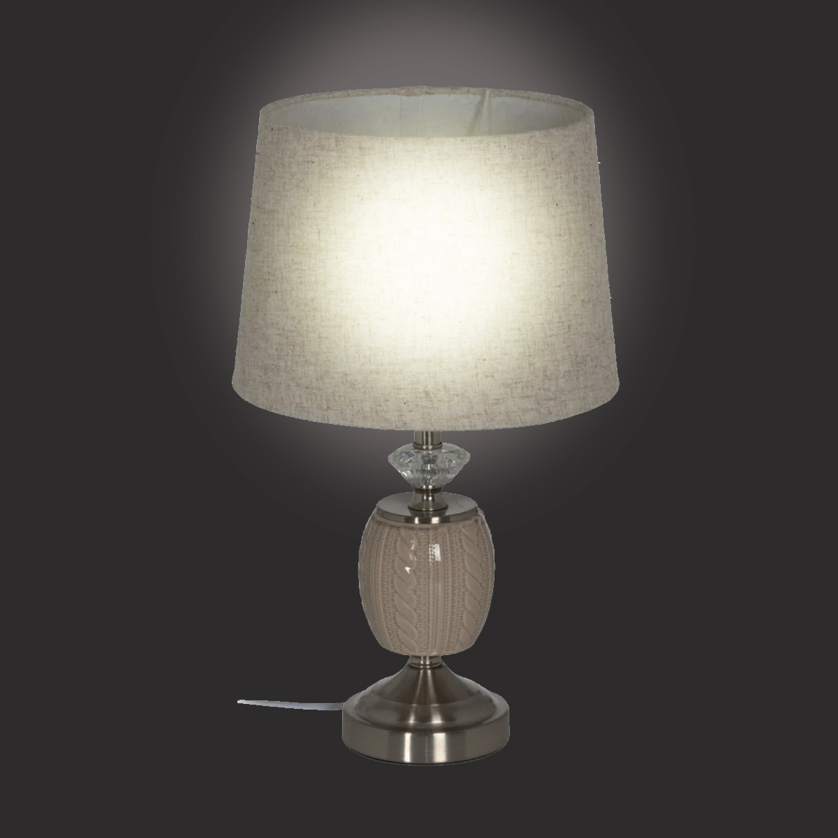 Ceramic and metal lamp 45 cm