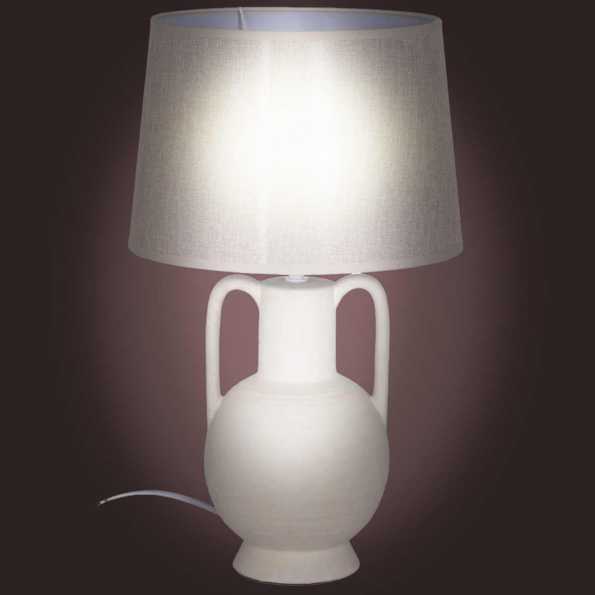 Beige ceramic lamp 47 cm