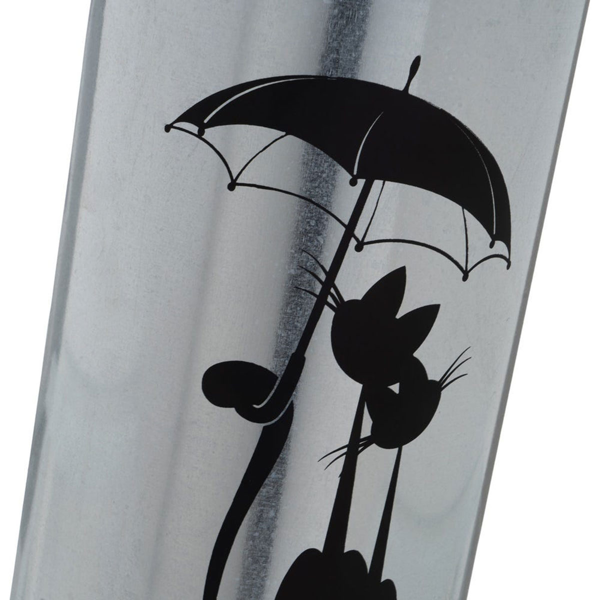 Cat Umbrella Stand in Galvanized Zinc 46 cm