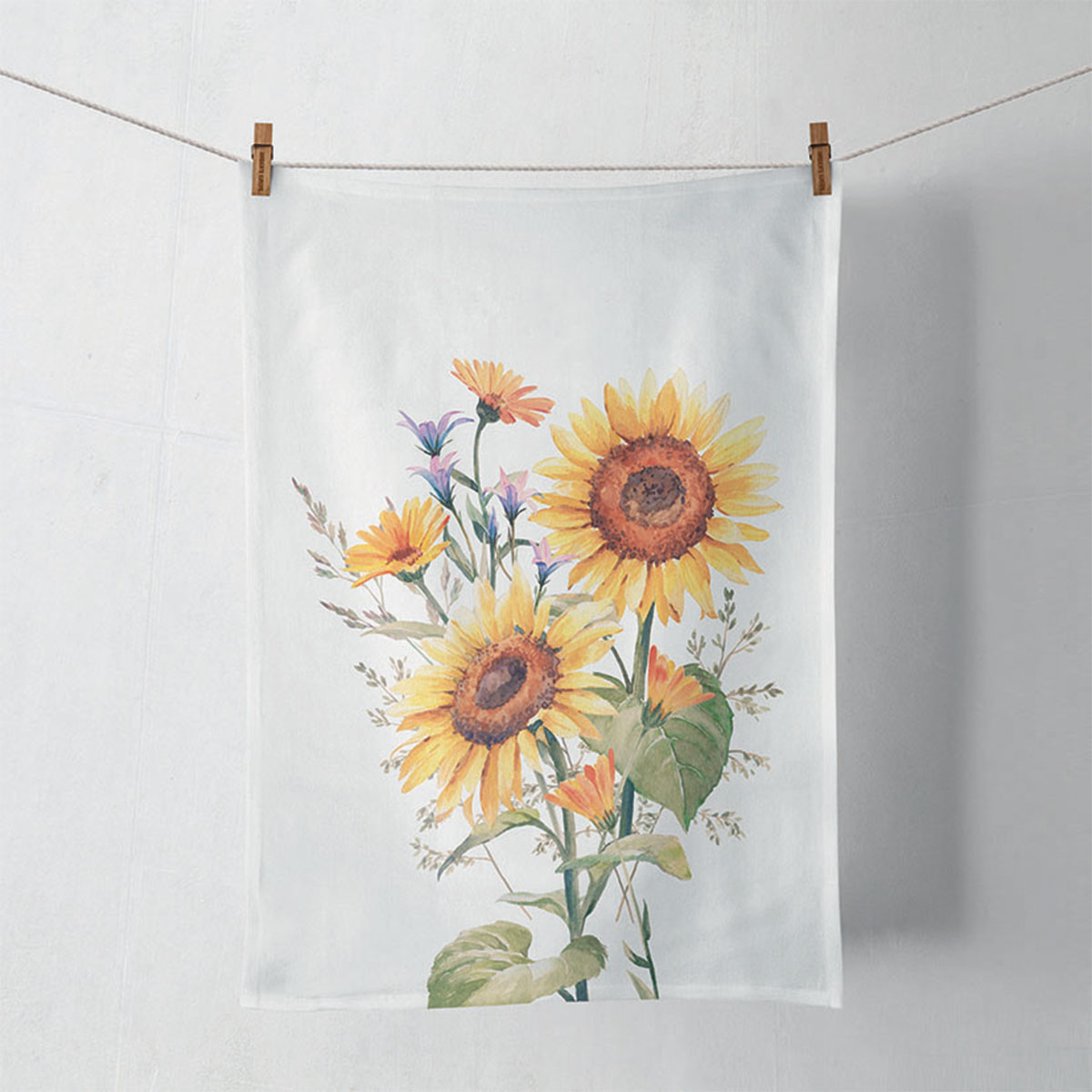 Sunflowers Cotton tea towel 50 x 70 cm