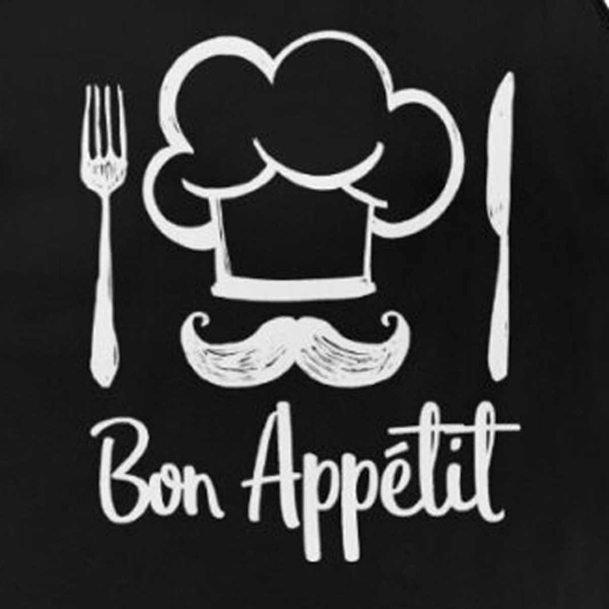 Apron for adults with tie "Bon apptit"