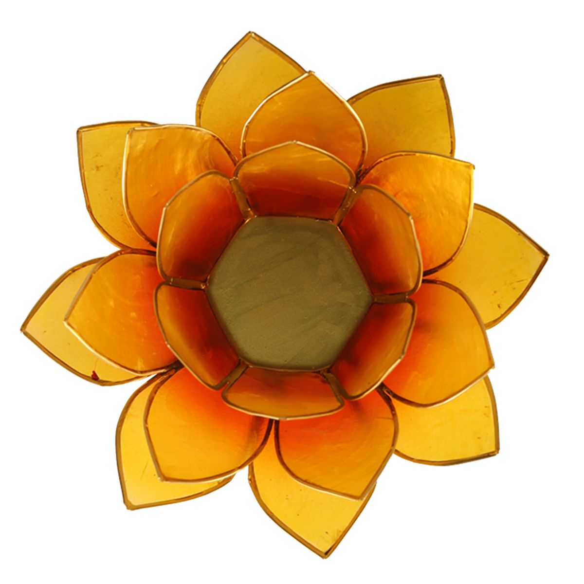 Lotus atmospheric light orange-yellow gold trim