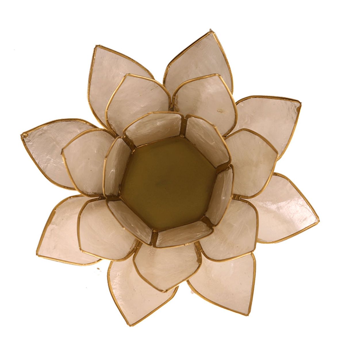 Lotus candleholder light Color pearl