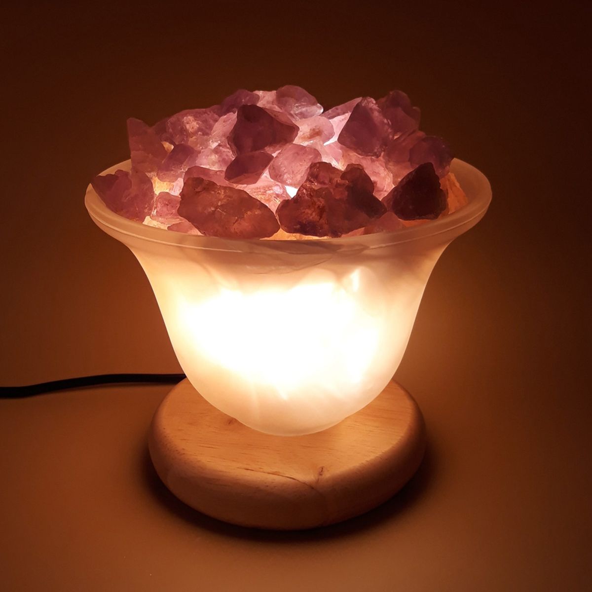 Amethyst and Salt Lamp