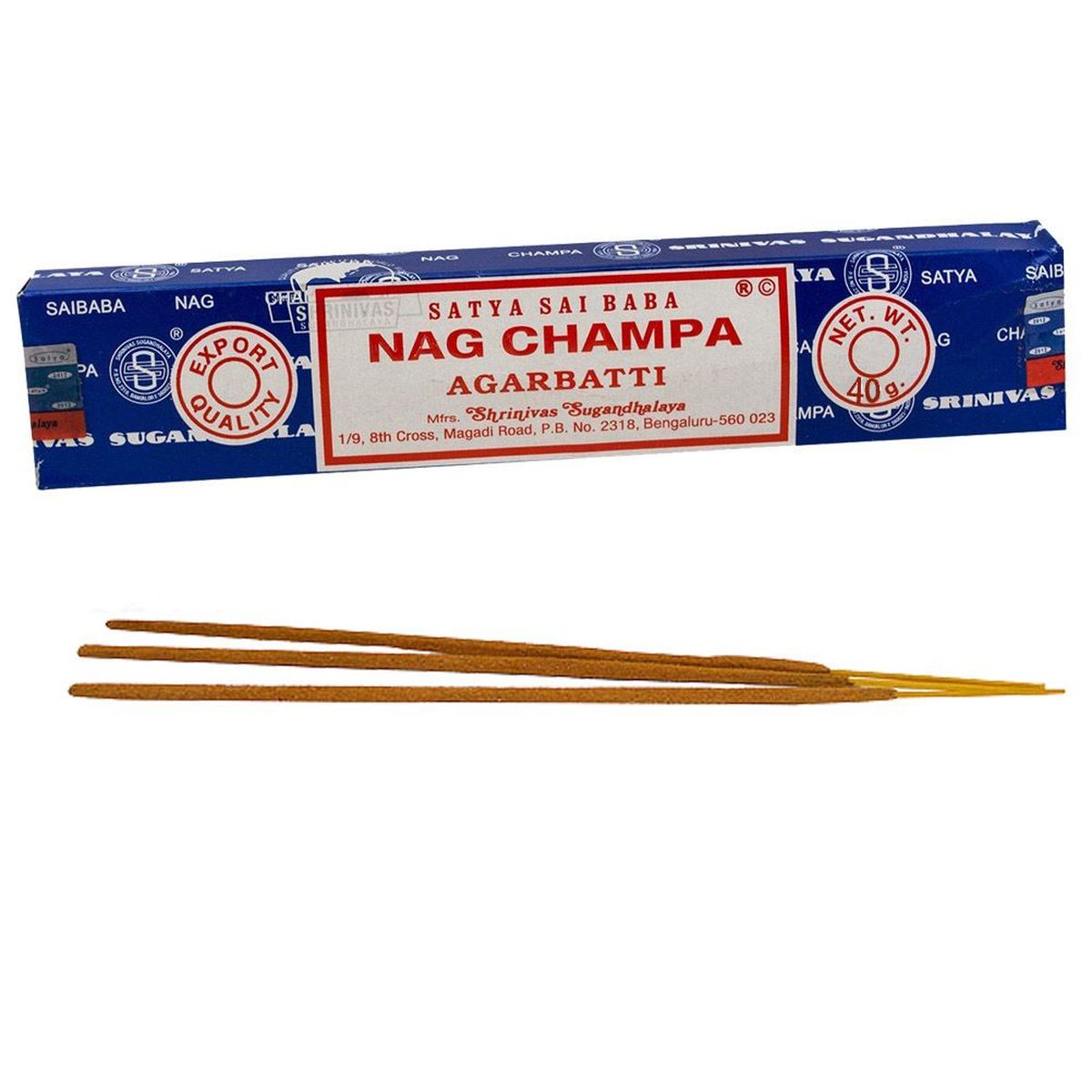 Nag Champa Argabatti Incense - Box of 12 packets of 40 grams