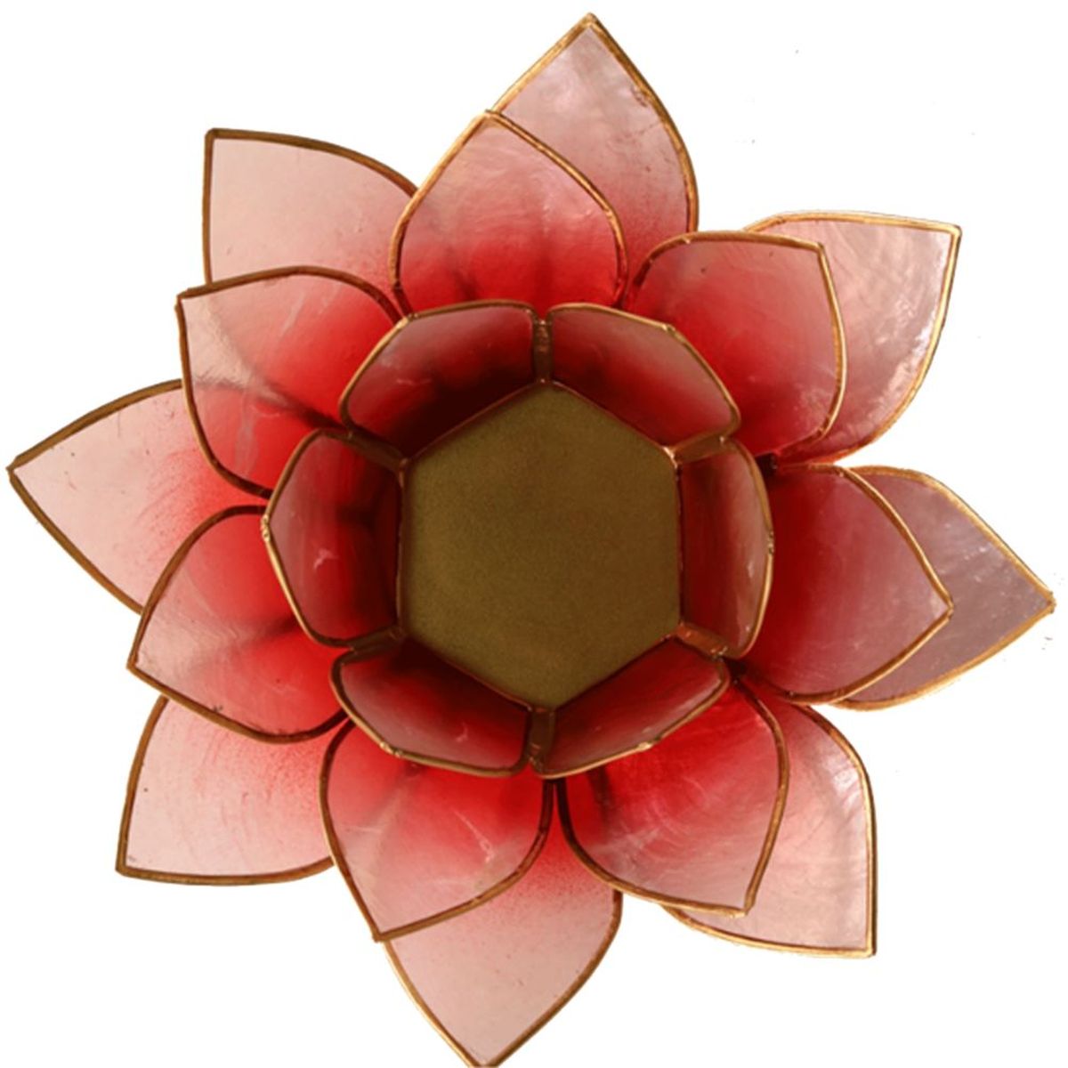 Lotus candleholder Pink goldlining