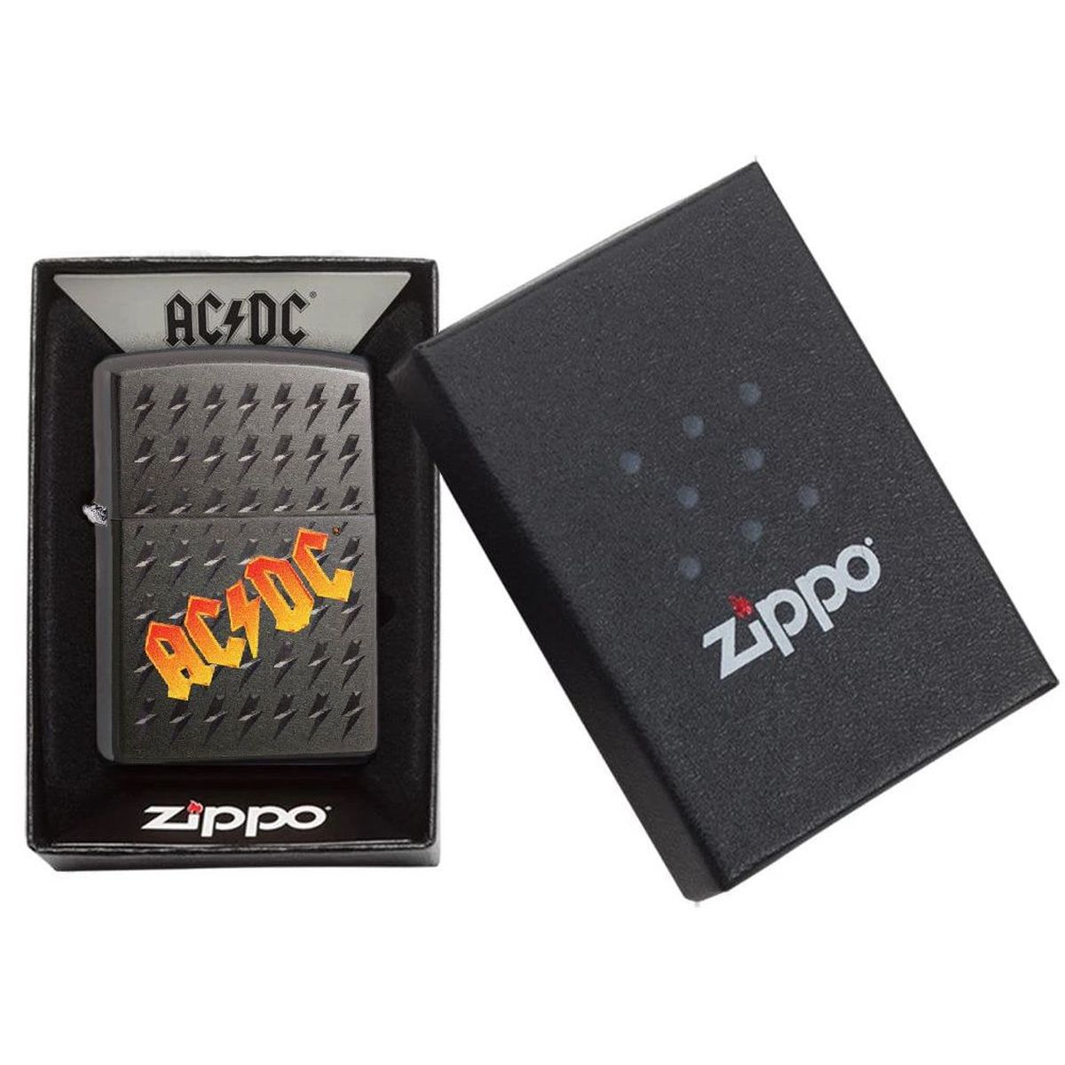 Grey ACDC Zippo Lighter