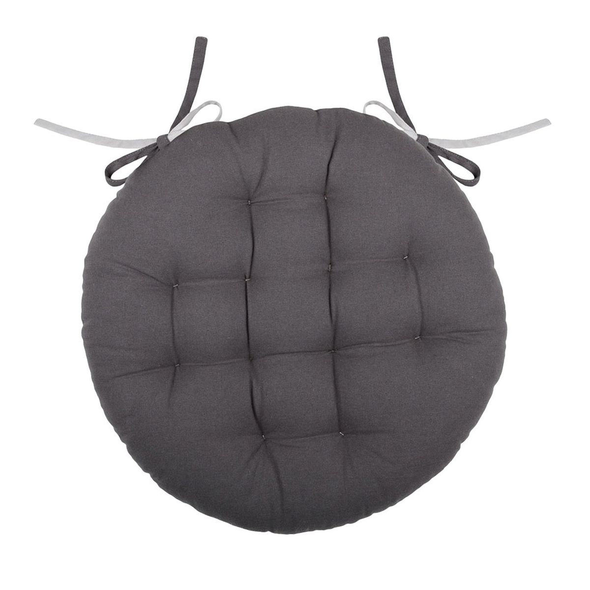 Round chair cushion reversible 38 cm - Pearl grey