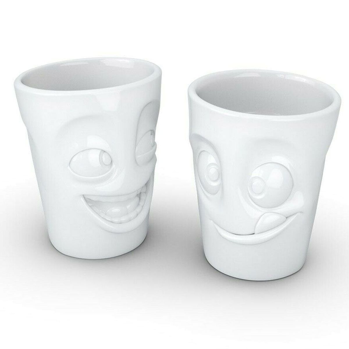 Set of 2 Cheerful and Gourmet Porcelain Tumblers Tassen