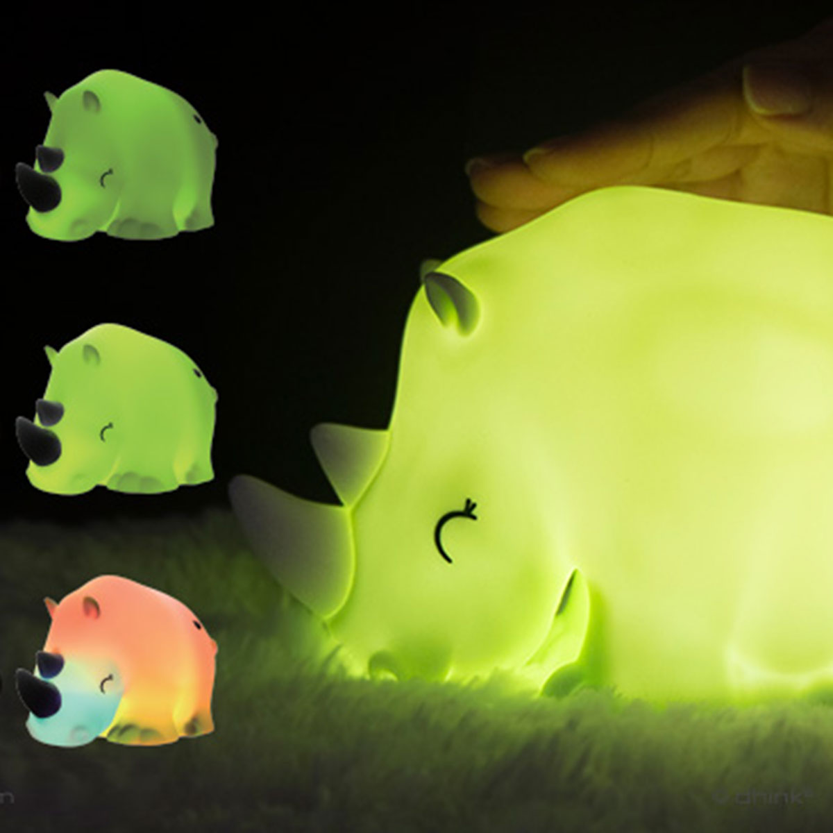Soft silicone night light - Scott the Rhinoceros