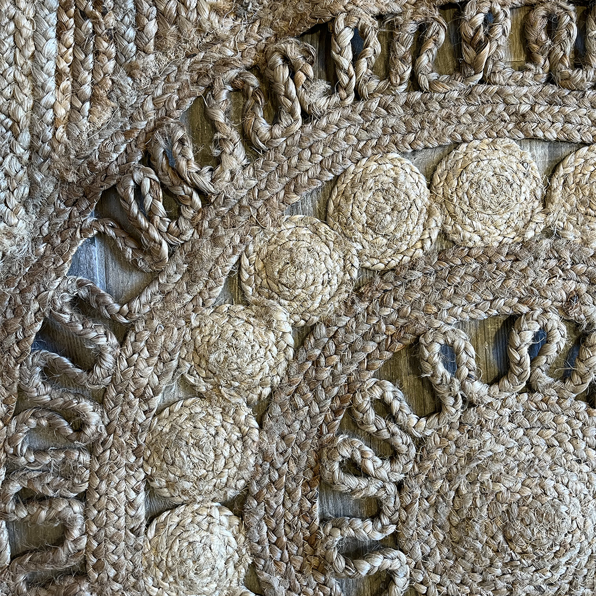 Rectangular woven jute Carpet - 100 x 150 cm