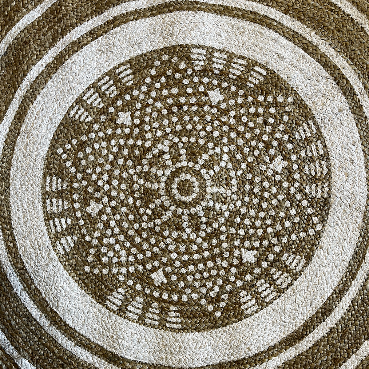 Carpet in Jute Mandala 120 x 120 cm