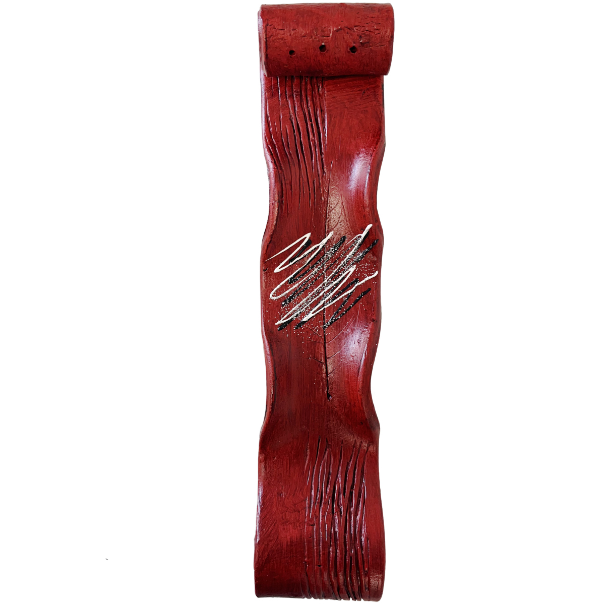 Red handmade incense holder