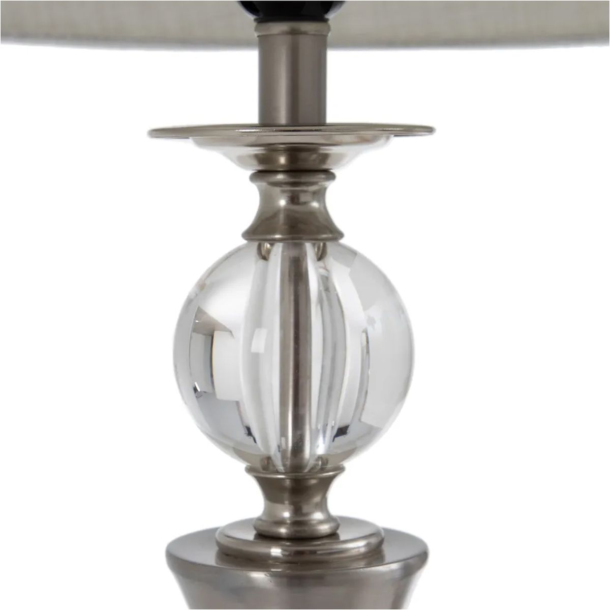 Table lamp in metal, silver color