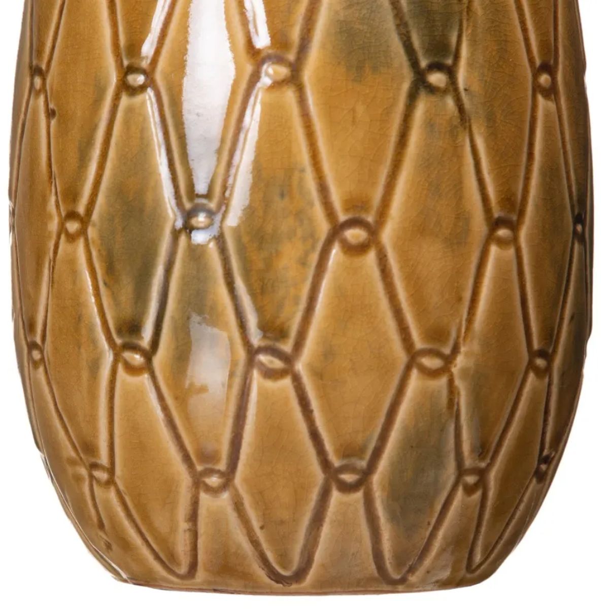 Mustard patinated vase 22 cm