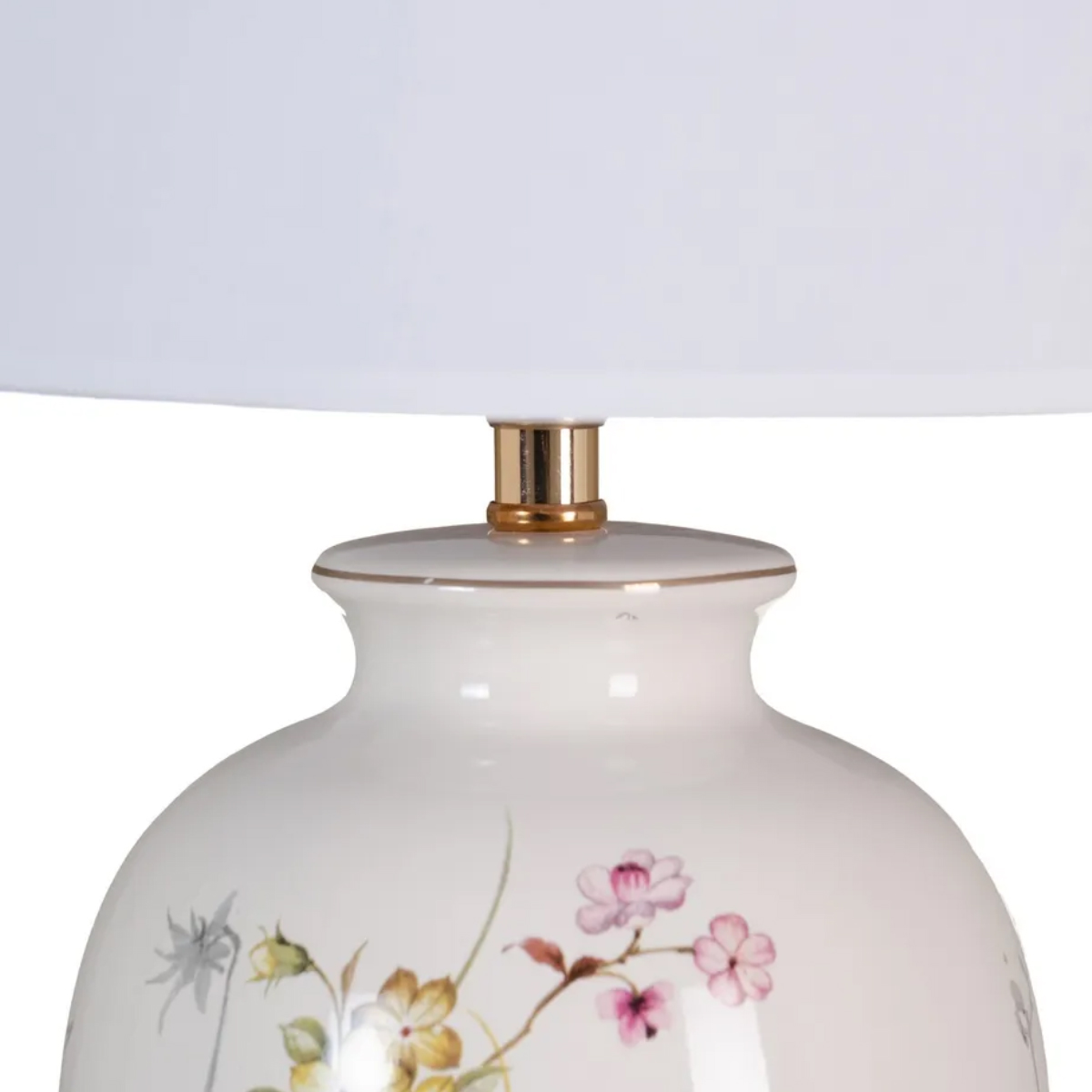Floral ceramic lamp 54 cm