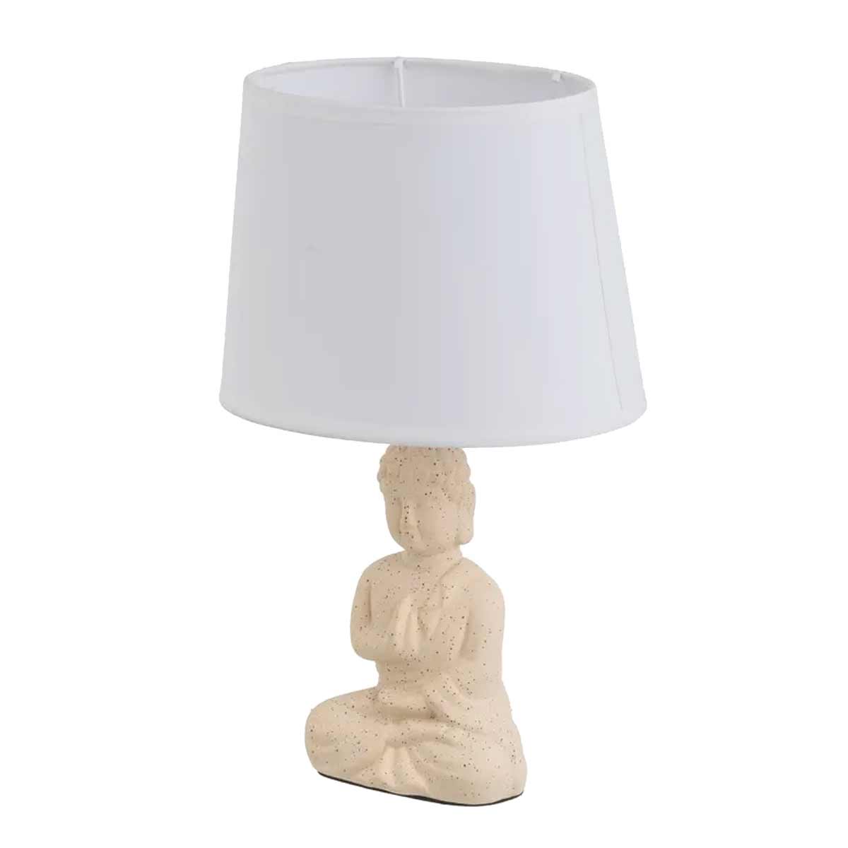 Beige Ceramic Buddha Lamp 34 cm