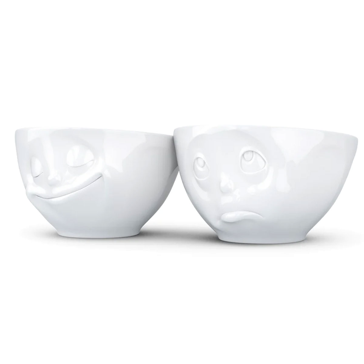 Set of 2 Small Porcelain Bowls by Tassen - Happy and oh please