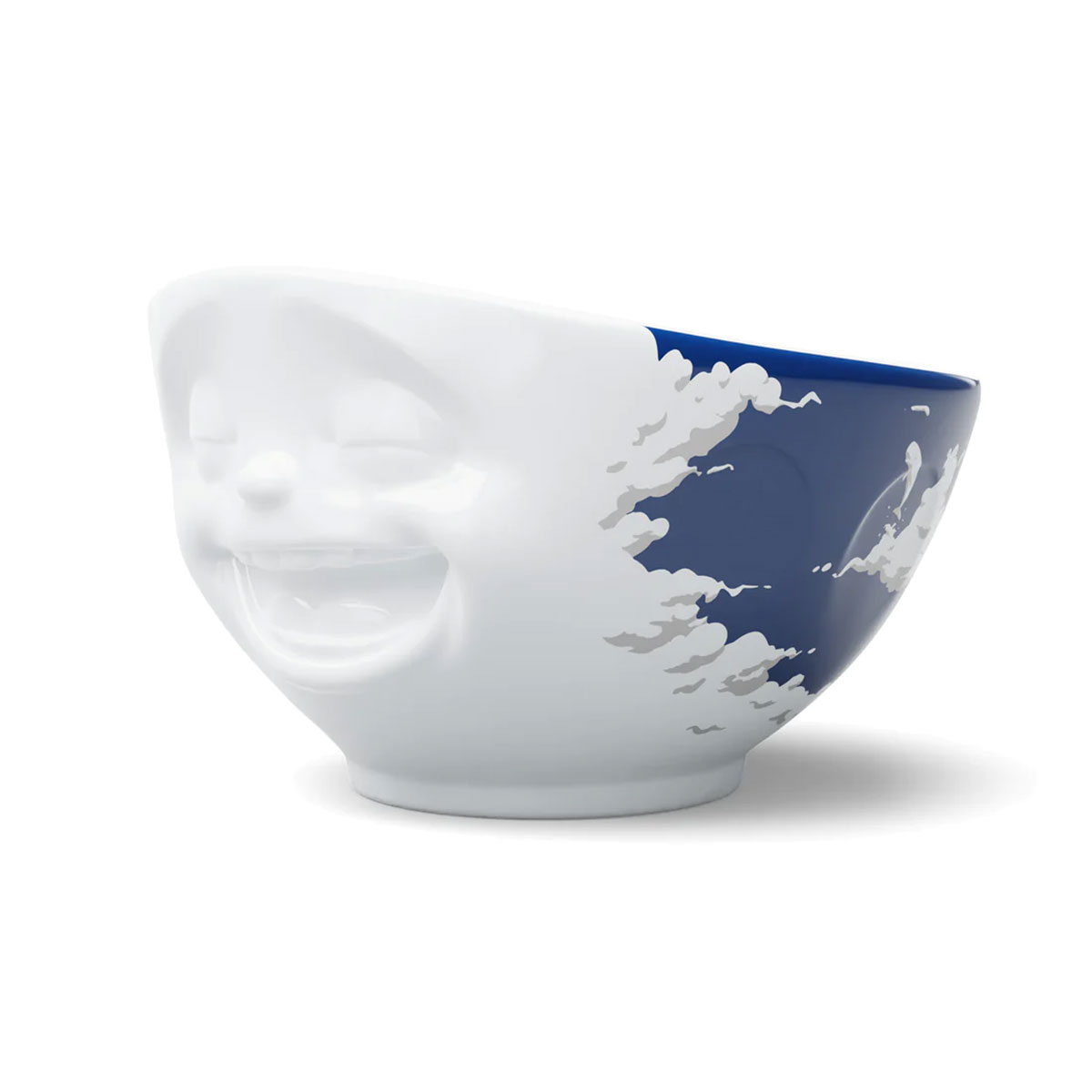 Large white porcelain bowl Tassen 500 ml - Celestial Laughter