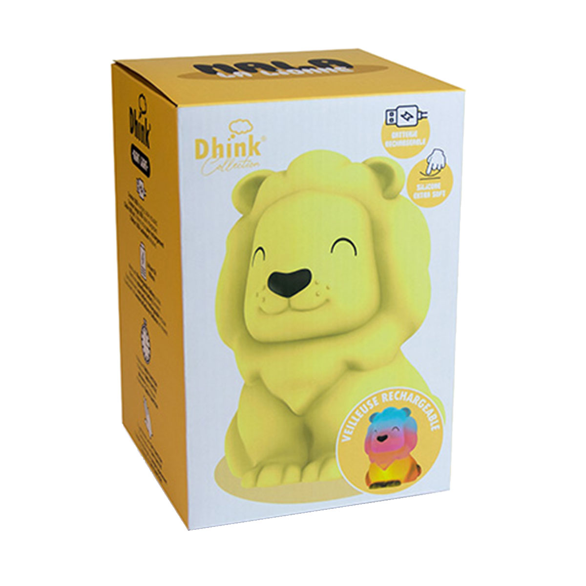 Soft rechargeable silicone night light - Lion