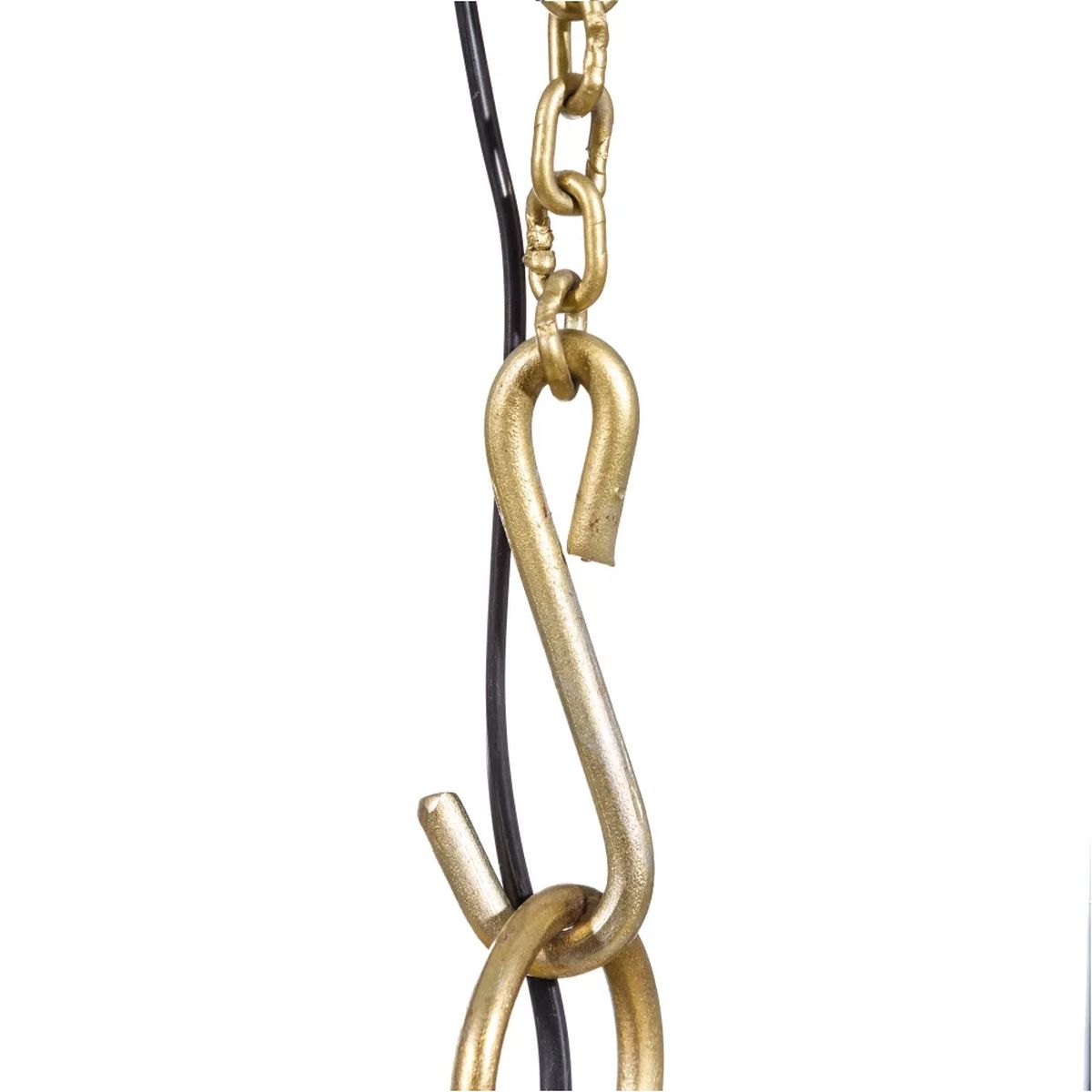 Recycled headlight style chandelier - golden bras 35 cm12