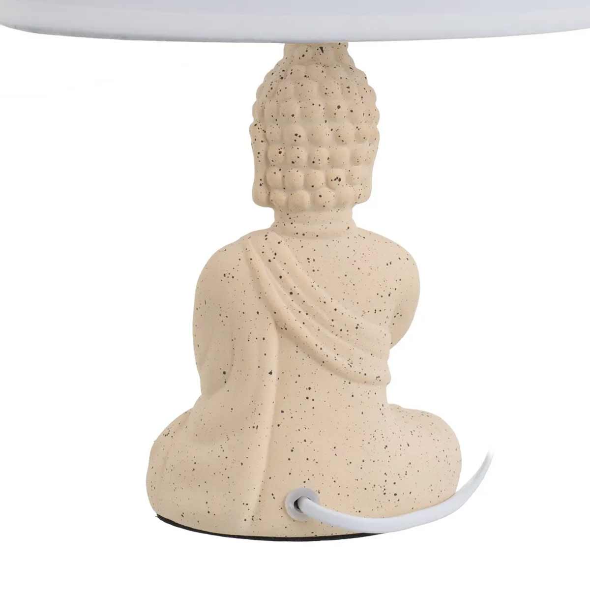 Beige Ceramic Buddha Lamp 34 cm