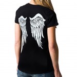 Angel wings black T-shirt Cbkreation
