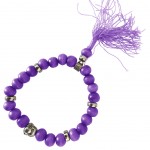 Buddhist Bracelet wooden beads - Purple