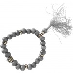 Buddhist Bracelet wooden beads - Grey