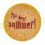 The Best Summer Yellow metal tray 31 cm