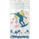 Surf Welcome wooden wall decoration to hang